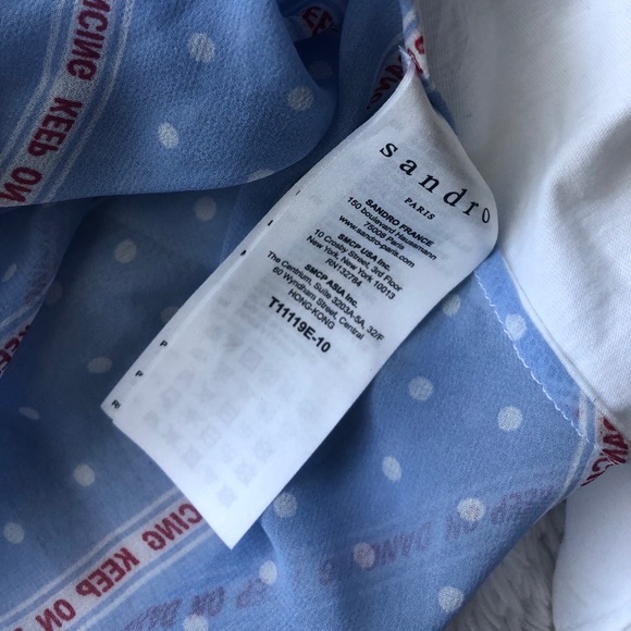 Sandro open back v-neck T-Shirt size 1 US … - Picture 7 of 8